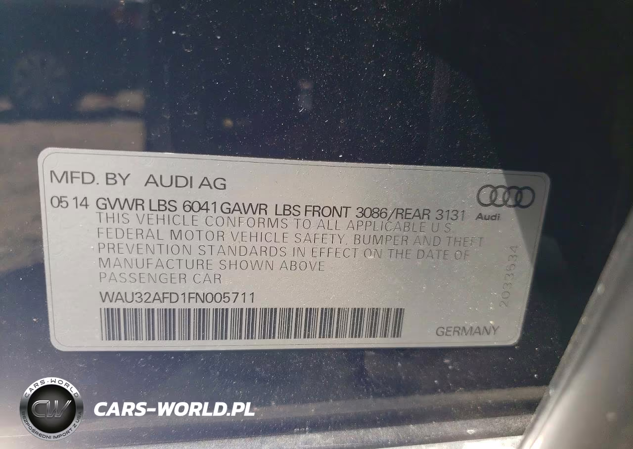 2015 Audi A8 L Quattro VIN:WAU32AFD1FN005711 - 12