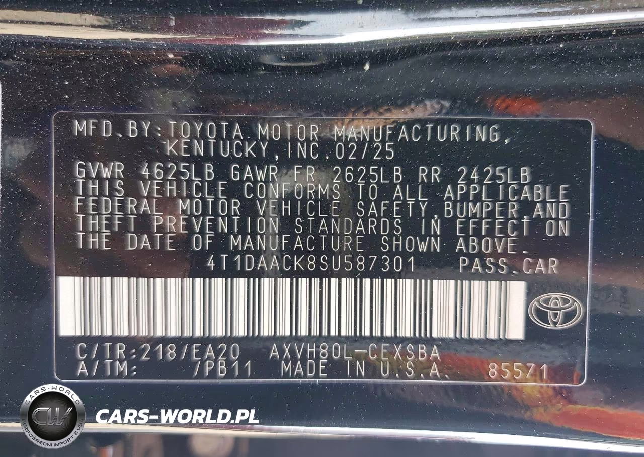2025 Toyota Camry Se VIN:4T1DAACK8SU587301 - 12