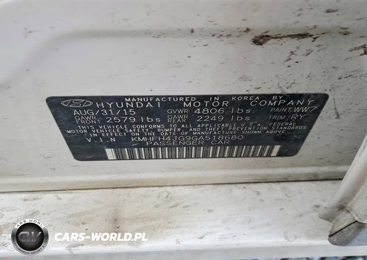 2016 Hyundai Azera Limited VIN:KMHFH4JG9GA518680 - 12