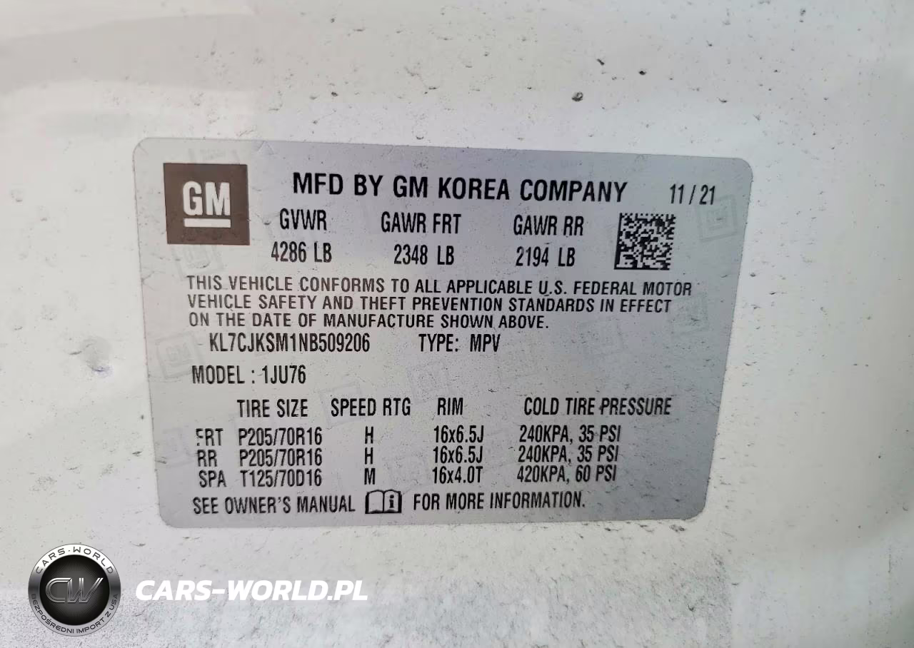 2022 Chevrolet Trax Ls VIN:KL7CJKSM1NB509206 - 13