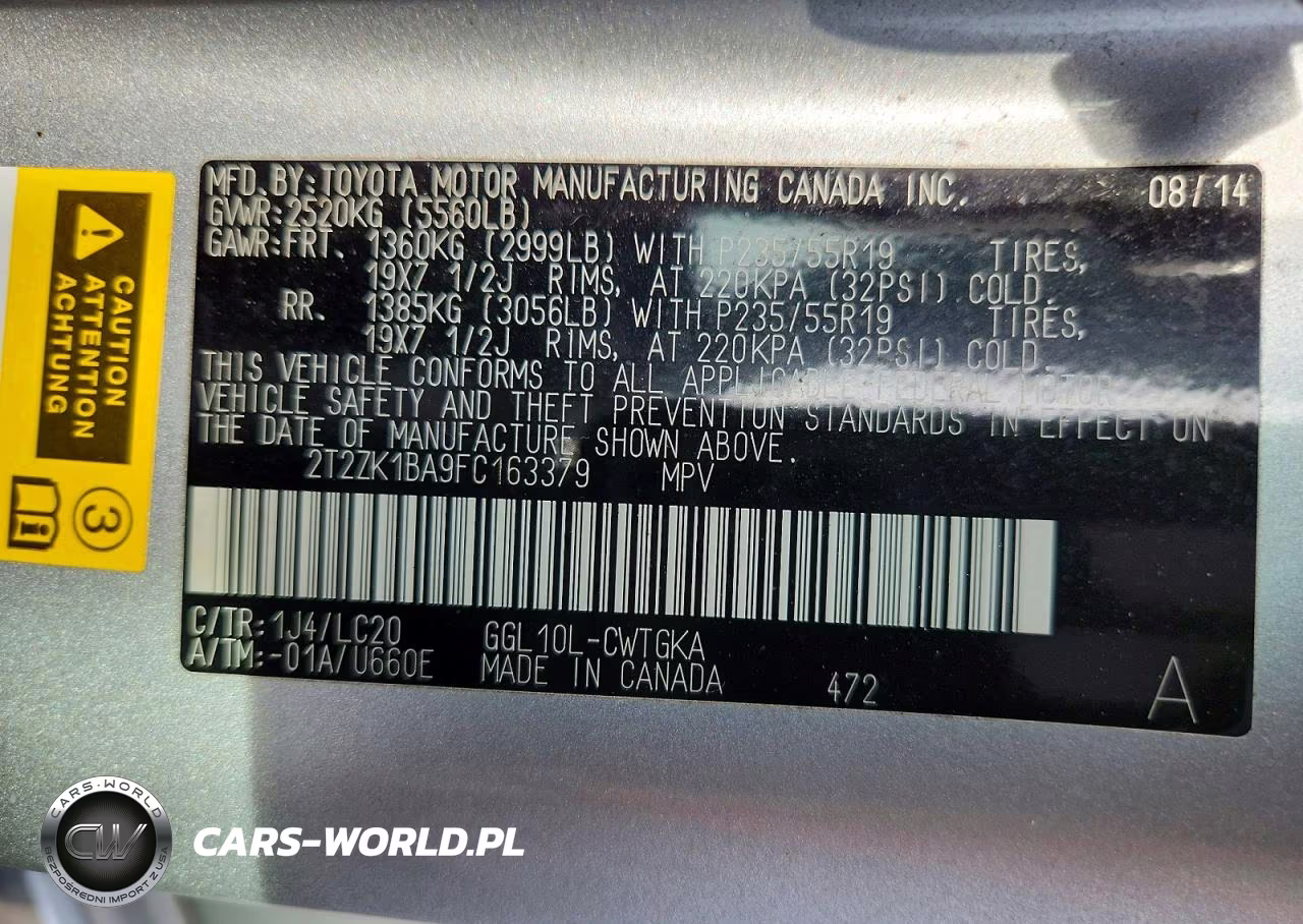 2015 Lexus Rx 350 VIN:2T2ZK1BA9FC163379 - 13