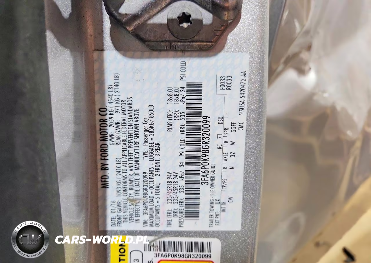 2016 Ford Fusion Titanium VIN:3FA6P0K98GR320099 - 13