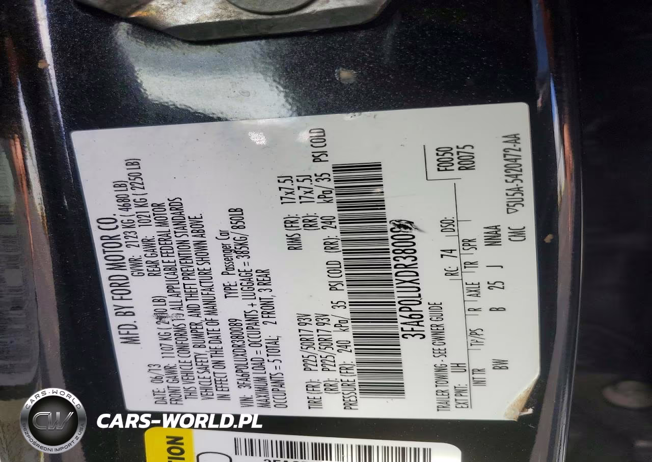 2013 Ford Fusion Se Hybrid VIN:3FA6P0LUXDR380089 - 12