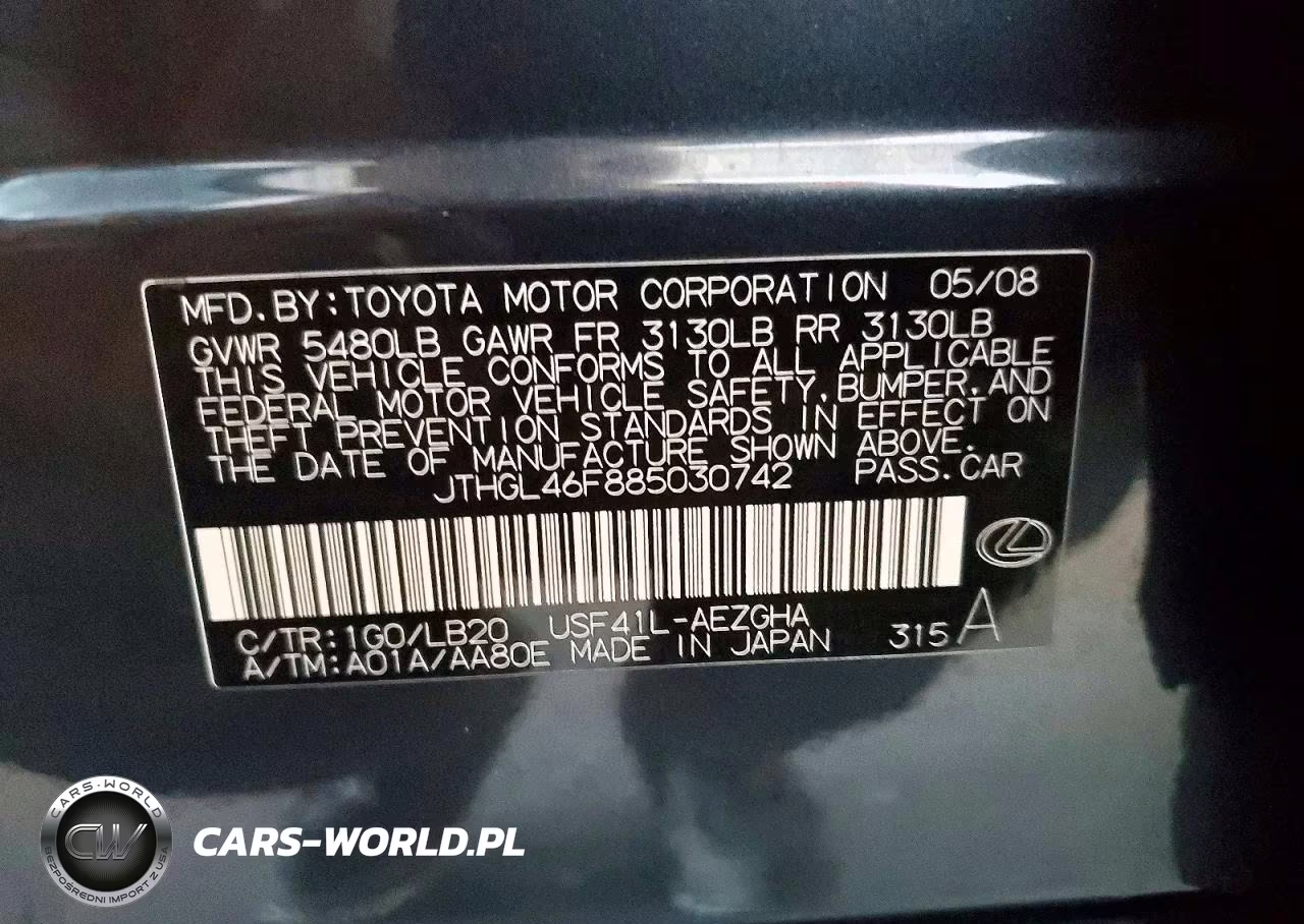 2008 Lexus Ls 460L VIN:JTHGL46F885030742 - 12