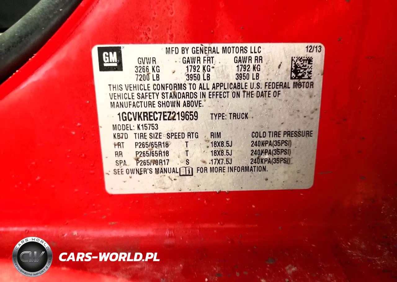 2014 Chevrolet Silverado K1500 Lt VIN:1GCVKREC7EZ219659 - 12