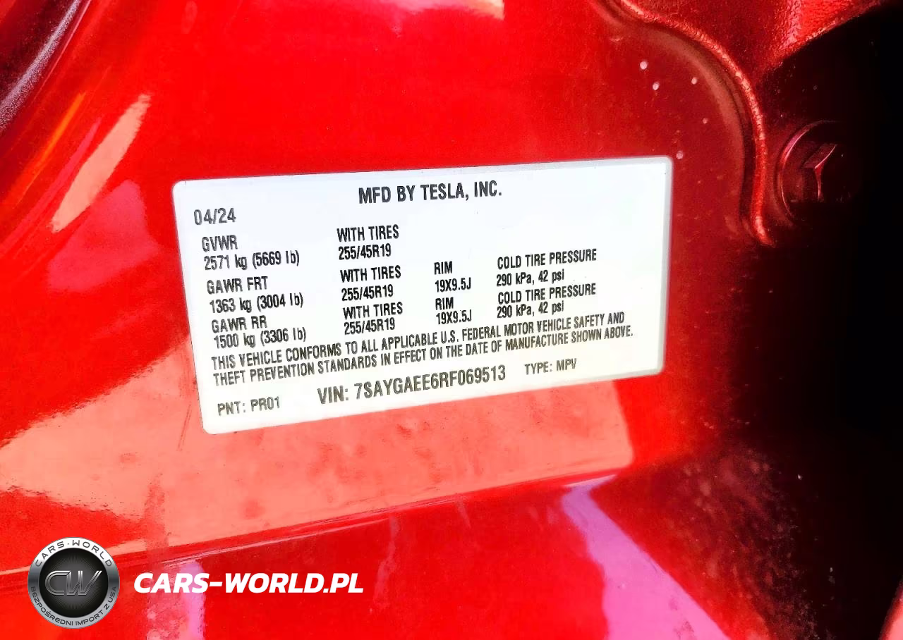 2024 Tesla Model Y VIN:7SAYGAEE6RF069513 - 12