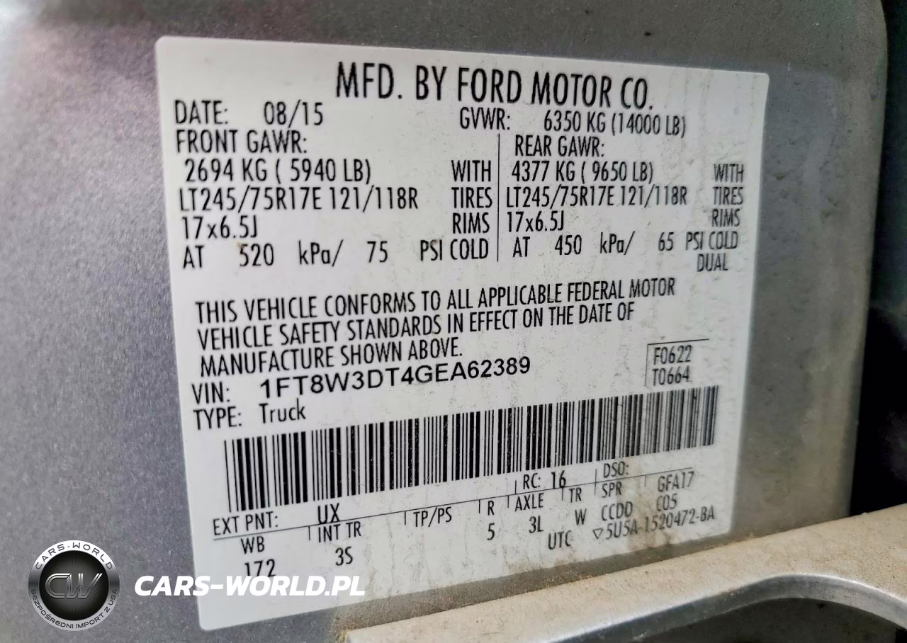 2016 Ford F350 Super Duty VIN:1FT8W3DT4GEA62389 - 13