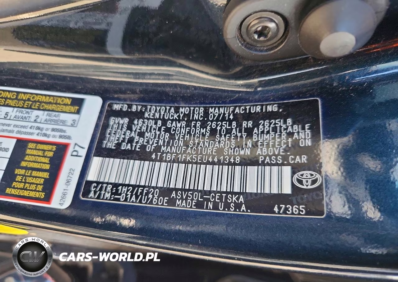 2014 Toyota Camry Se VIN:4T1BF1FK5EU441348 - 12
