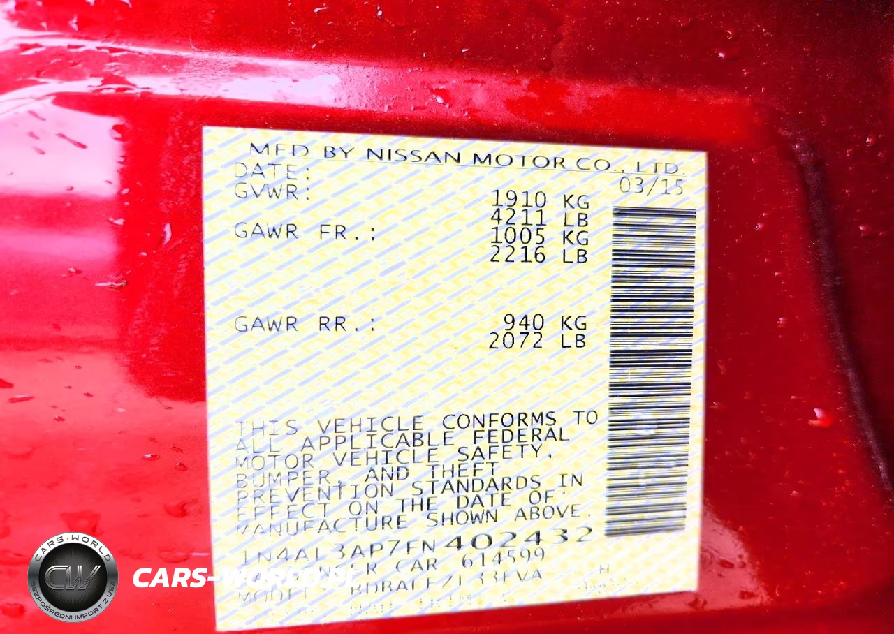 2015 Nissan Altima 2.5 S VIN:1N4AL3AP7FN402432 - 12