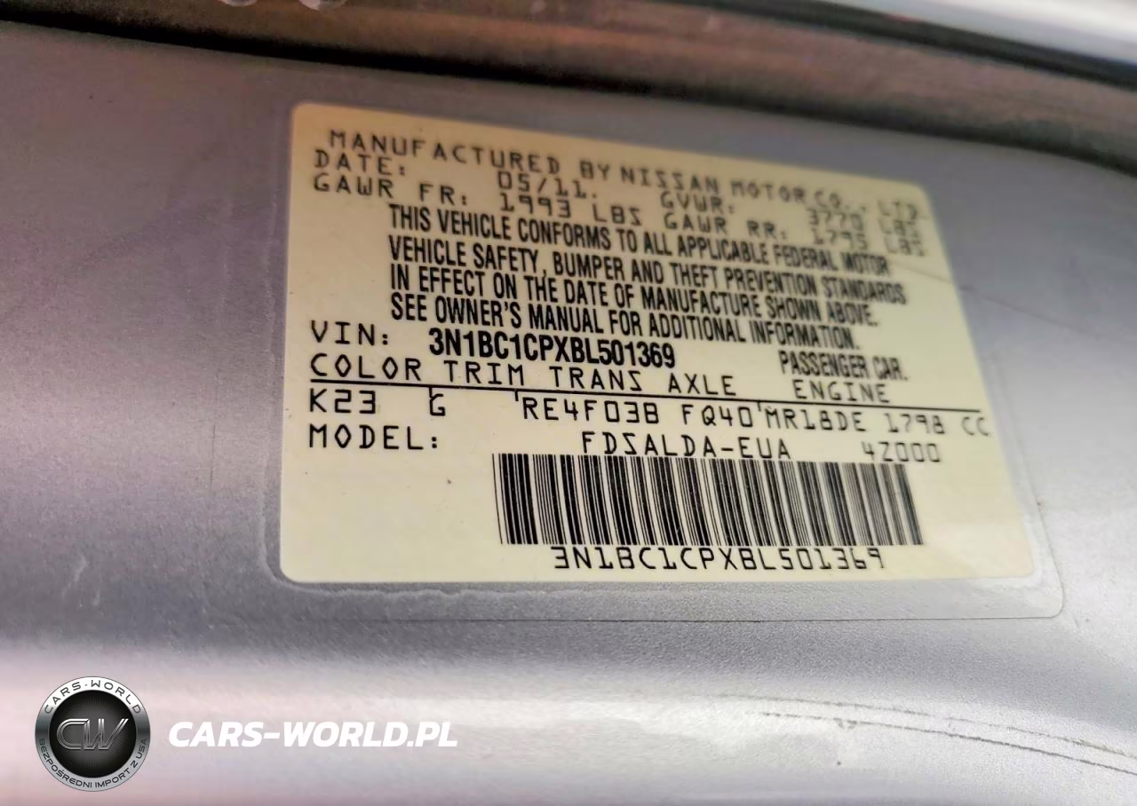 2011 Nissan Versa 1.8 S VIN:3N1BC1CPXBL501369 - 14