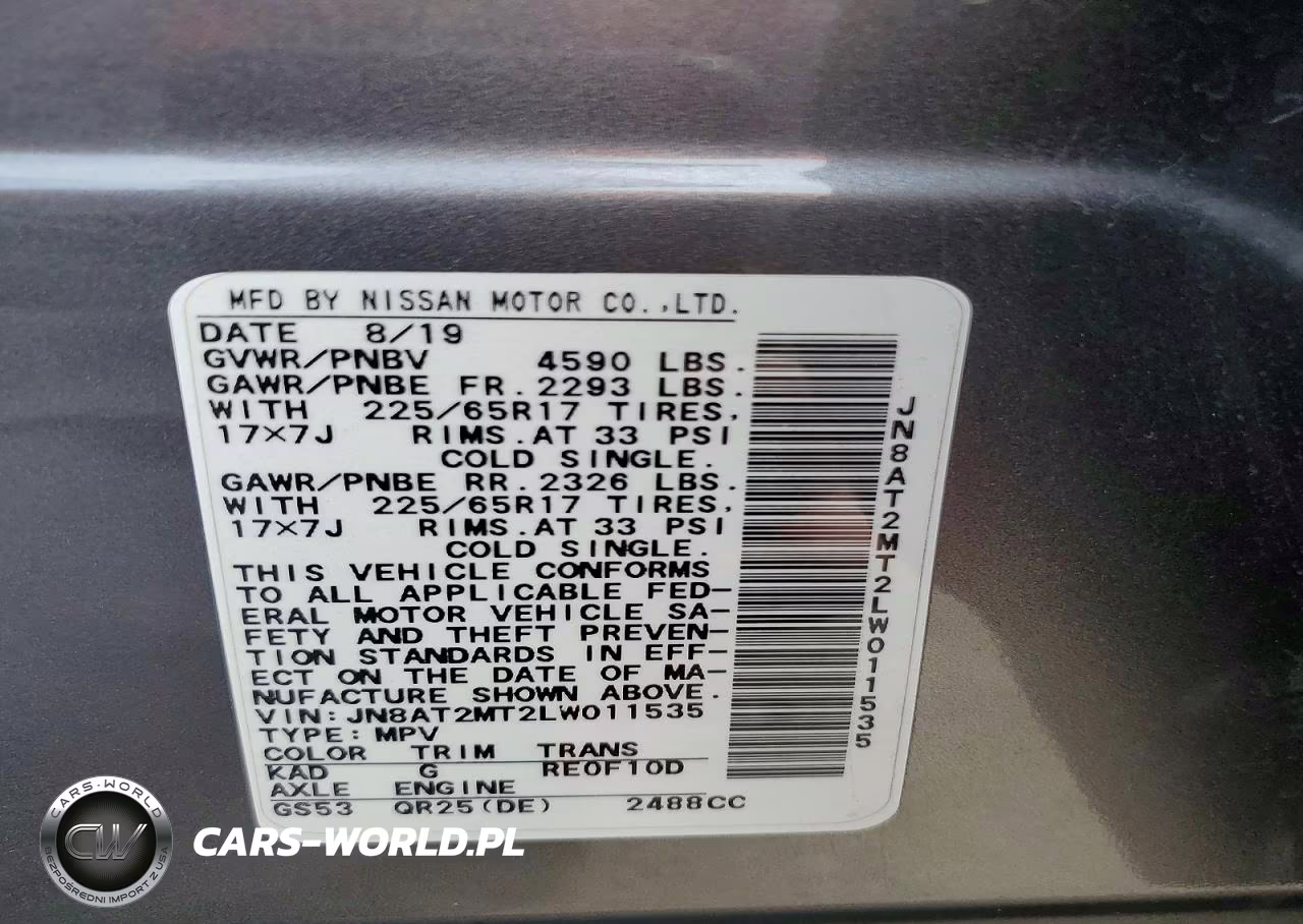 2020 Nissan Rogue Sv VIN:JN8AT2MT2LW011535 - 14