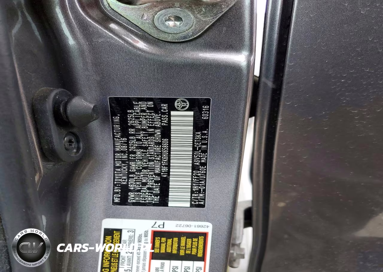 2017 Toyota Camry Se VIN:4T1BF1FK6HU658606 - 13