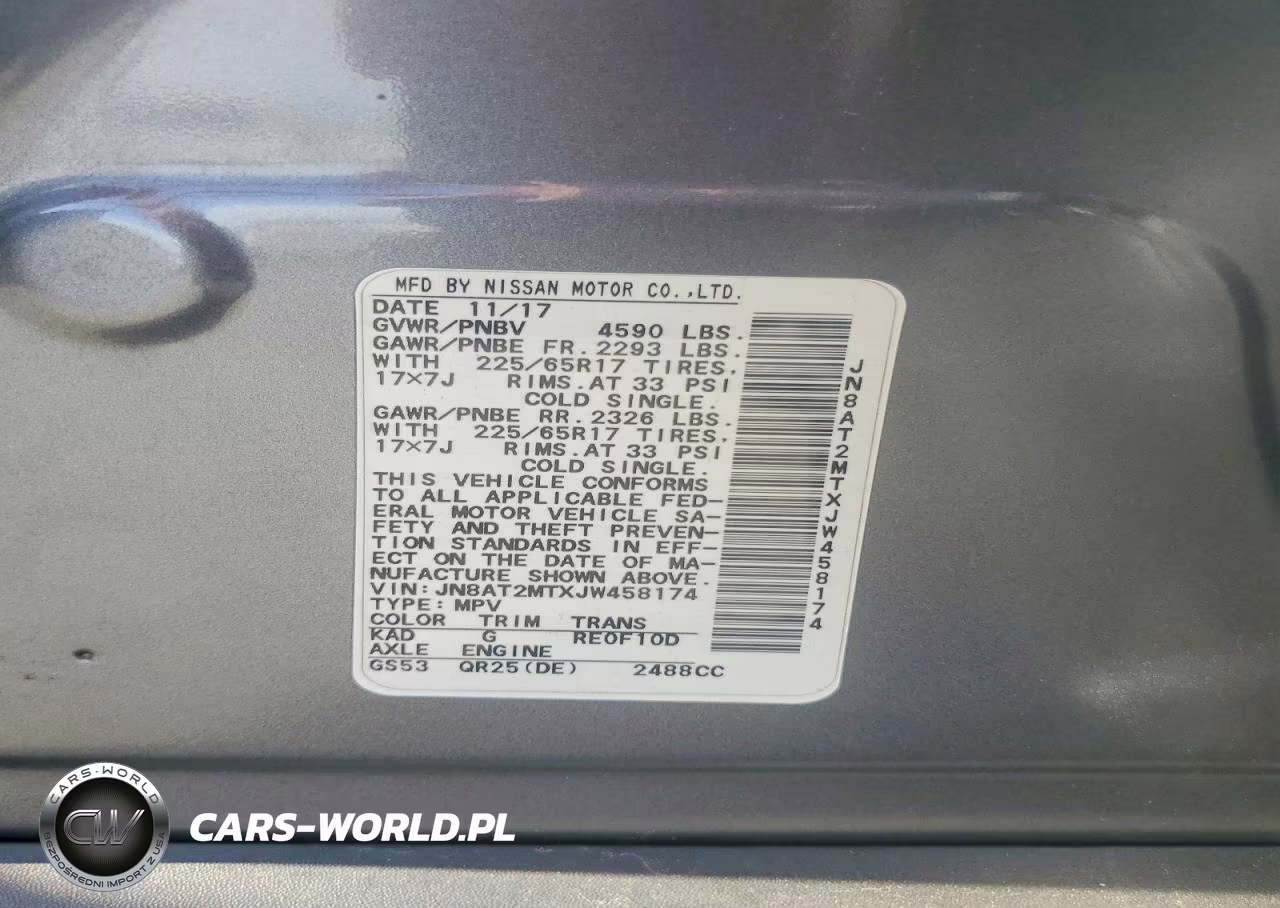 2018 Nissan Rogue Sv VIN:JN8AT2MTXJW458174 - 13