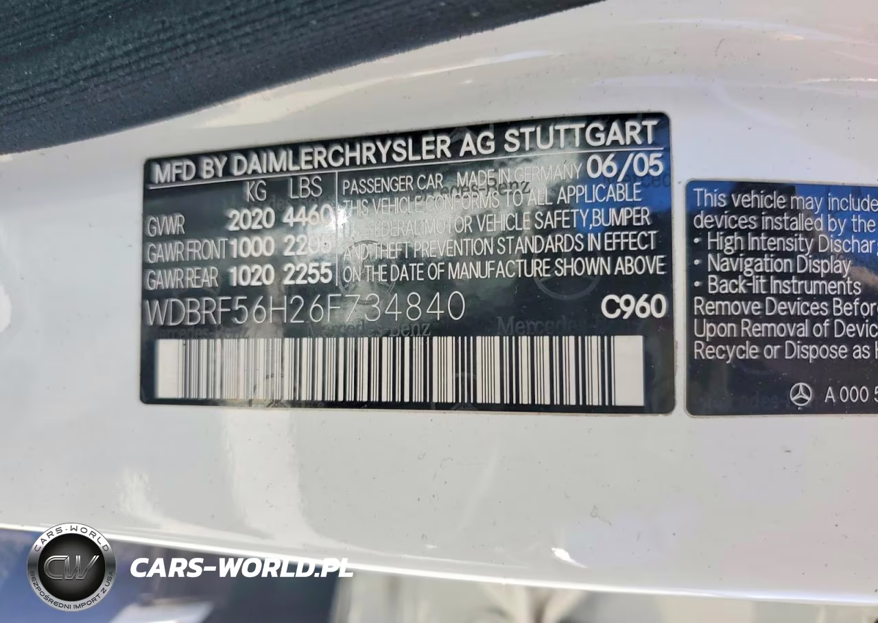 2006 Mercedes-Benz C 350 VIN:WDBRF56H26F734840 - 12