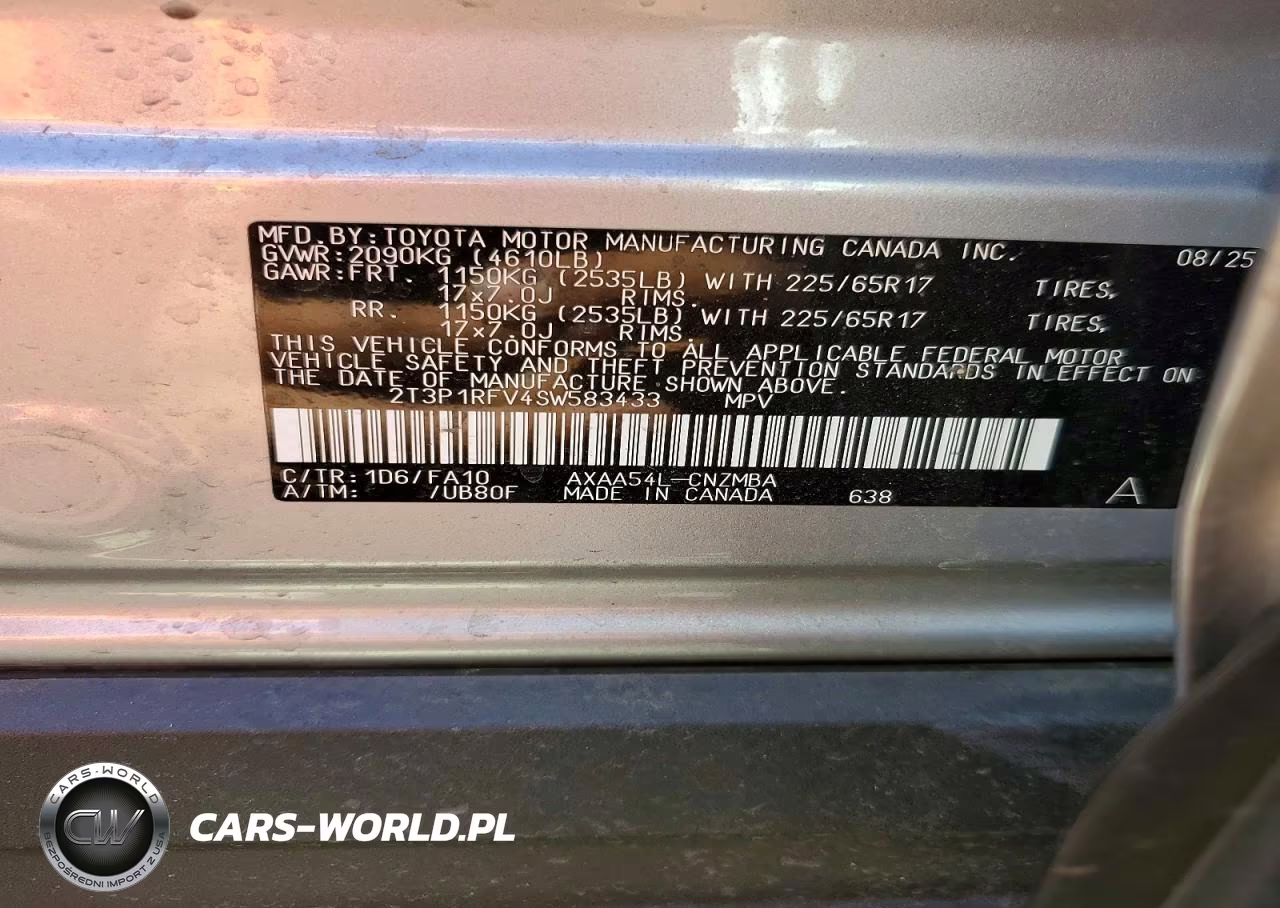 2025 Toyota Rav4 Xle VIN:2T3P1RFV4SW583433 - 14