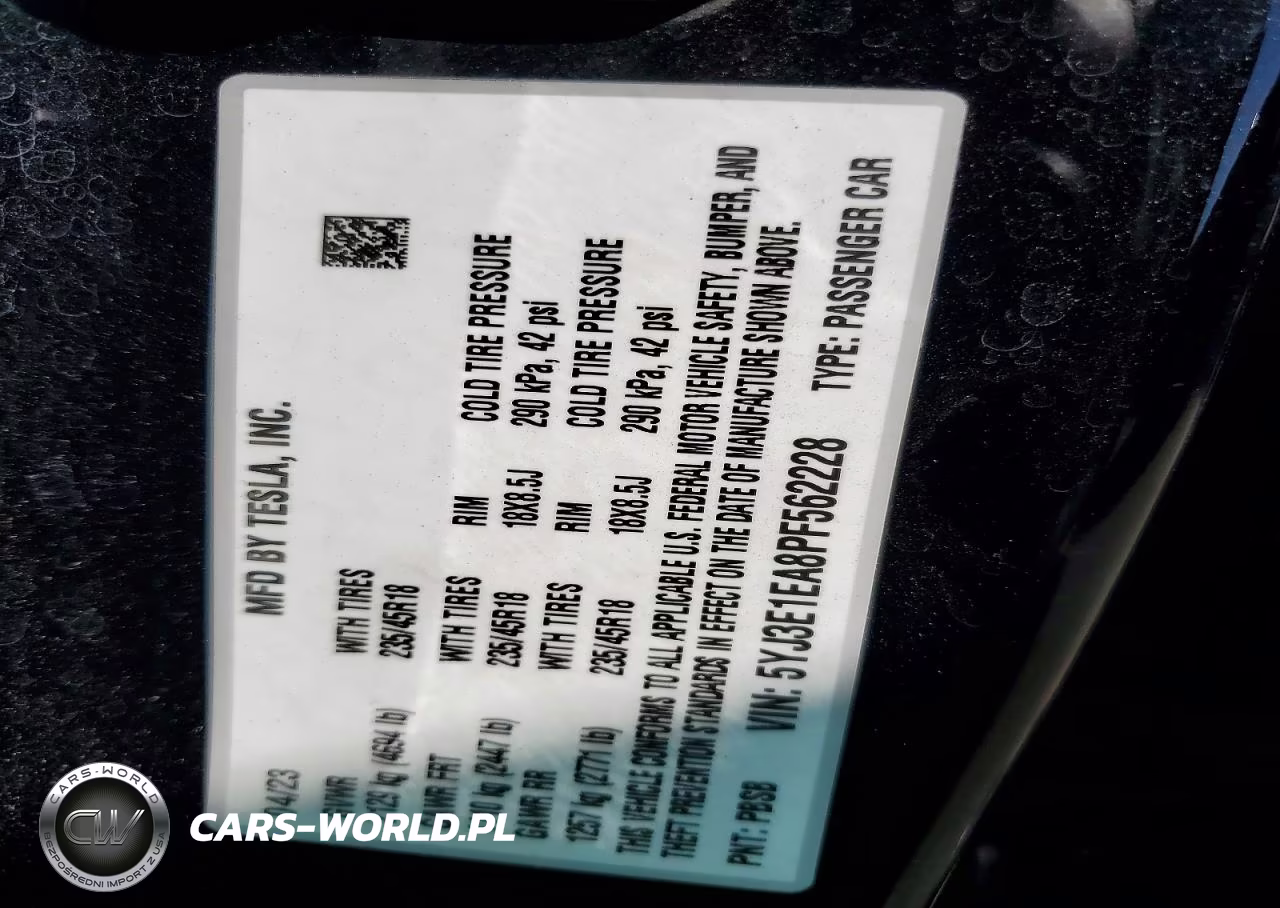 2023 Tesla Model 3 VIN:5YJ3E1EA8PF562228 - 13