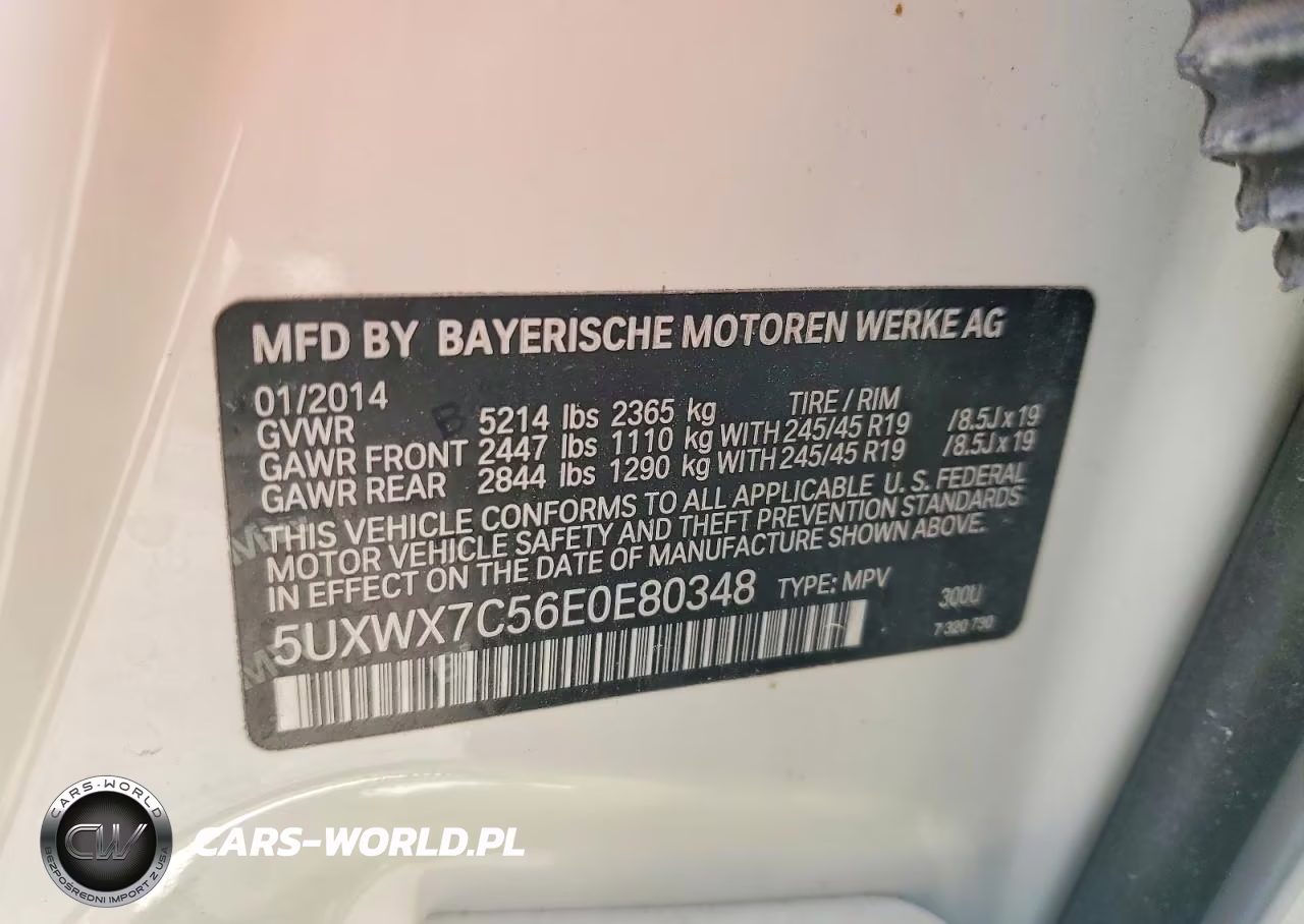 2014 BMW X3 xDrive35I VIN:5UXWX7C56E0E80348 - 13