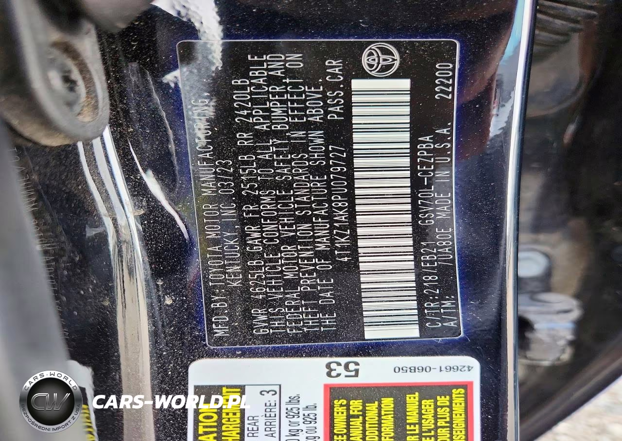 2023 Toyota Camry Trd VIN:4T1KZ1AK8PU079727 - 12