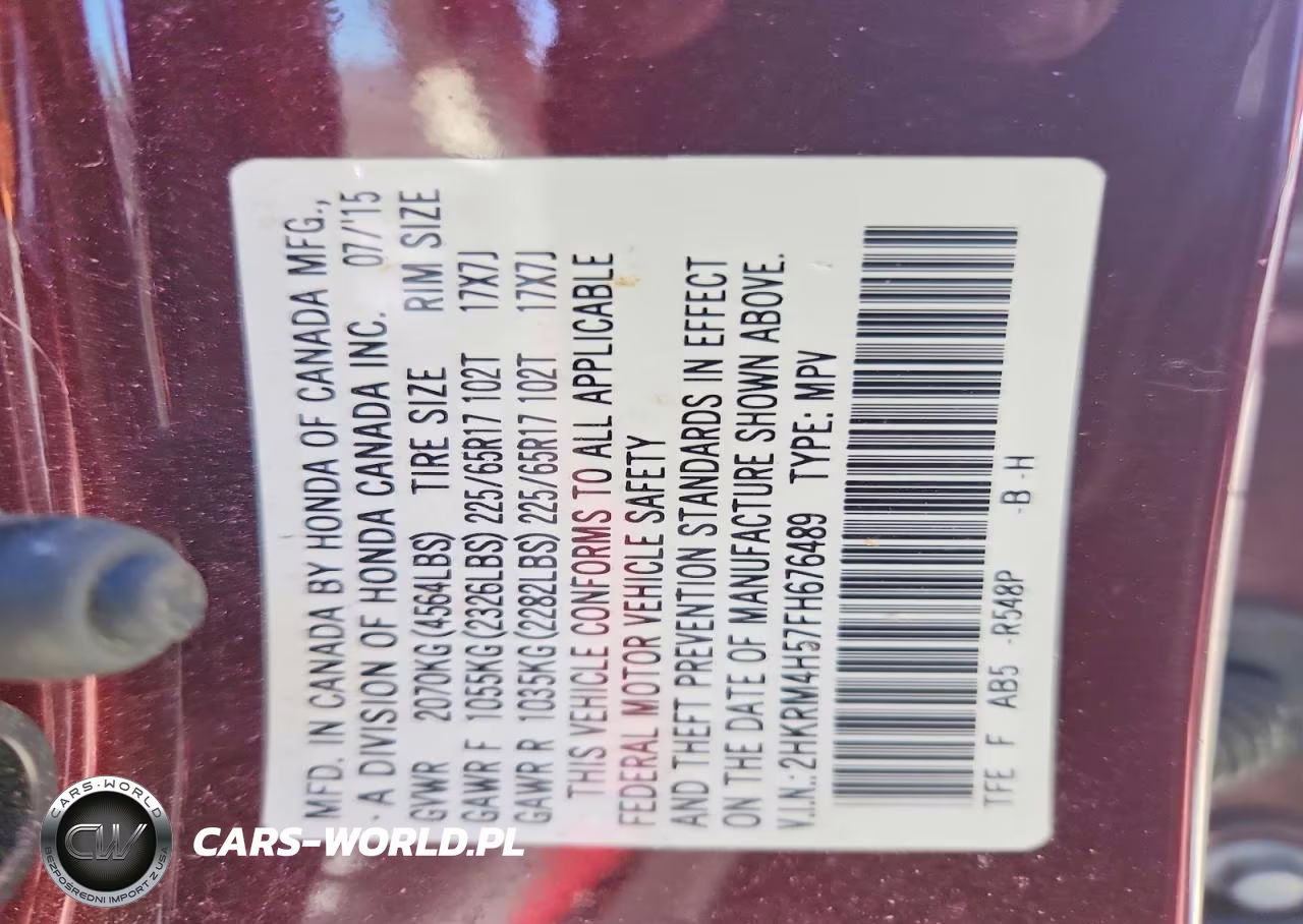 2015 Honda Cr-V Ex VIN:2HKRM4H57FH676489 - 13