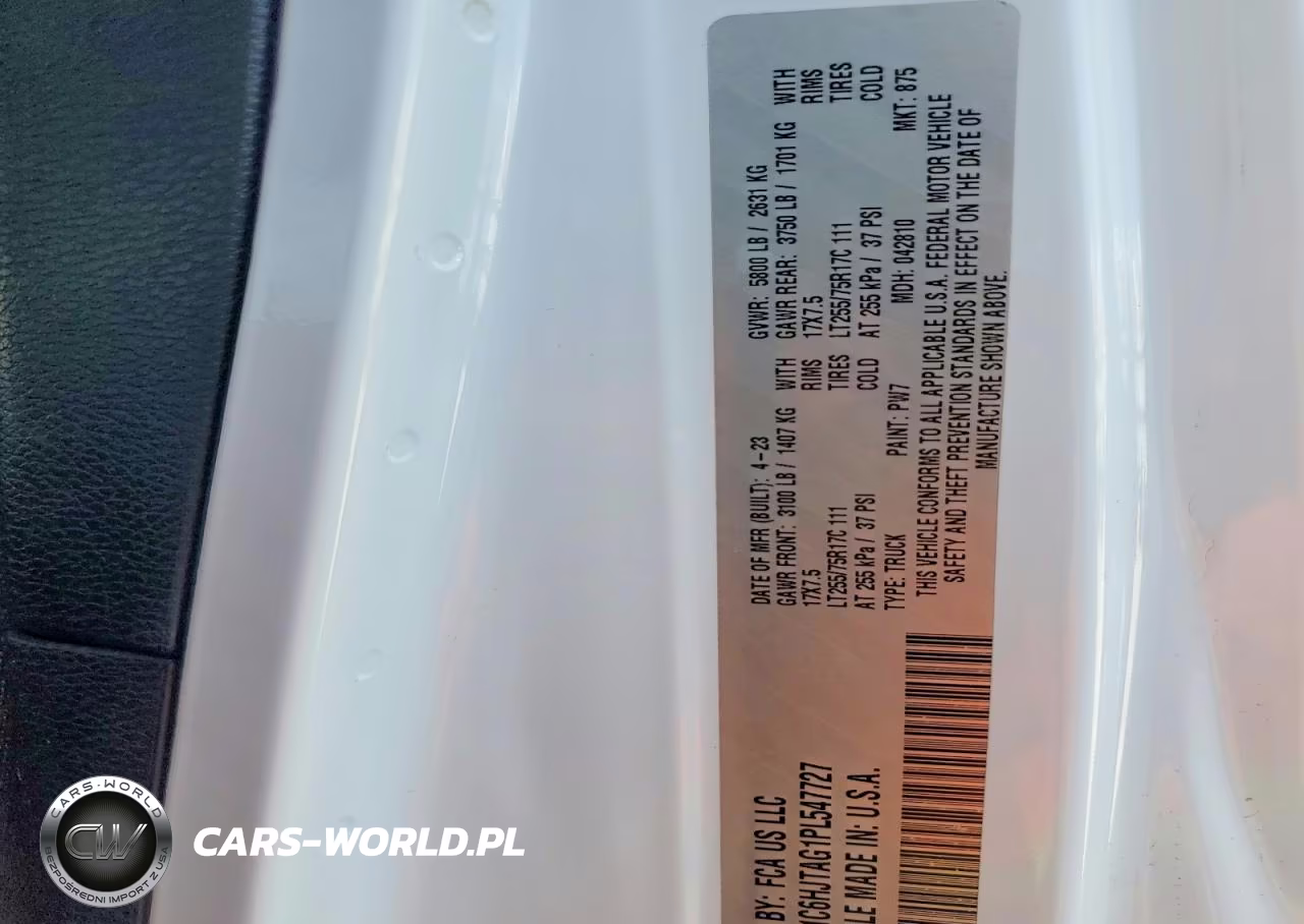 2023 Jeep Gladiator Sport VIN:1C6HJTAG1PL547727 - 12