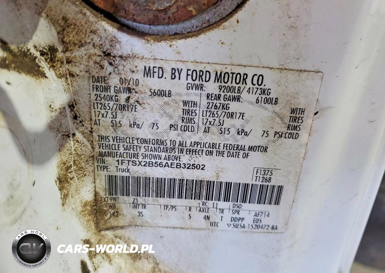 2010 Ford F250 Super Duty VIN:1FTSX2B56AEB32502 - 12