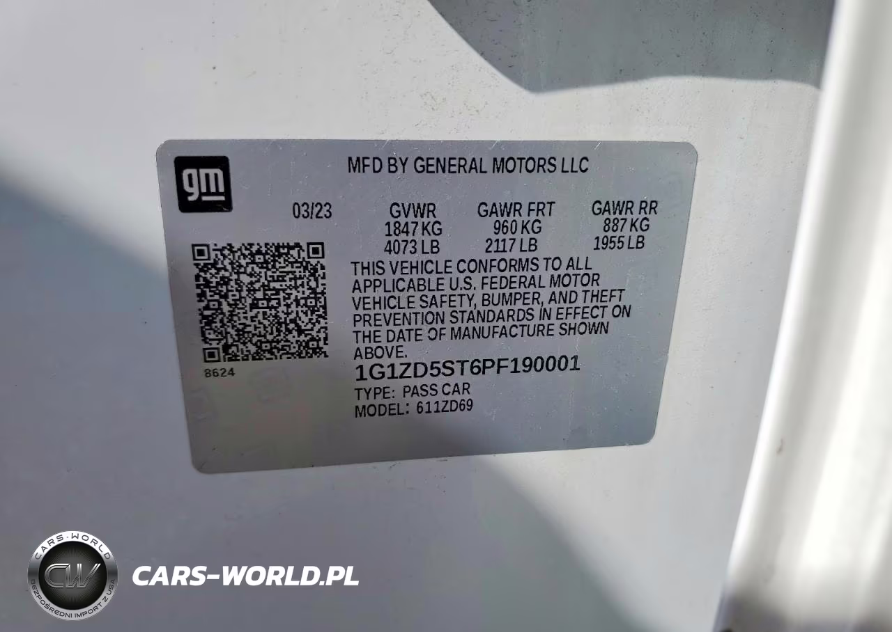 2023 Chevrolet Malibu Lt VIN:1G1ZD5ST6PF190001 - 12