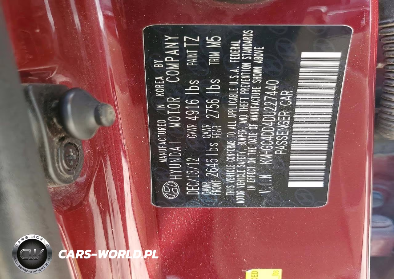 2013 Hyundai Genesis VIN:KMHGC4DD4DU227440 - 13