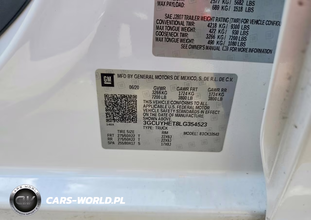2020 Chevrolet Silverado K1500 High Country VIN:3GCUYHET8LG354523 - 12