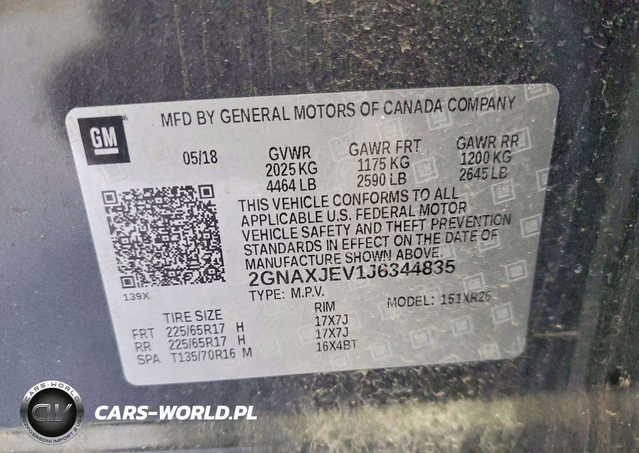 2018 Chevrolet Equinox Lt VIN:2GNAXJEV1J6344835 - 14
