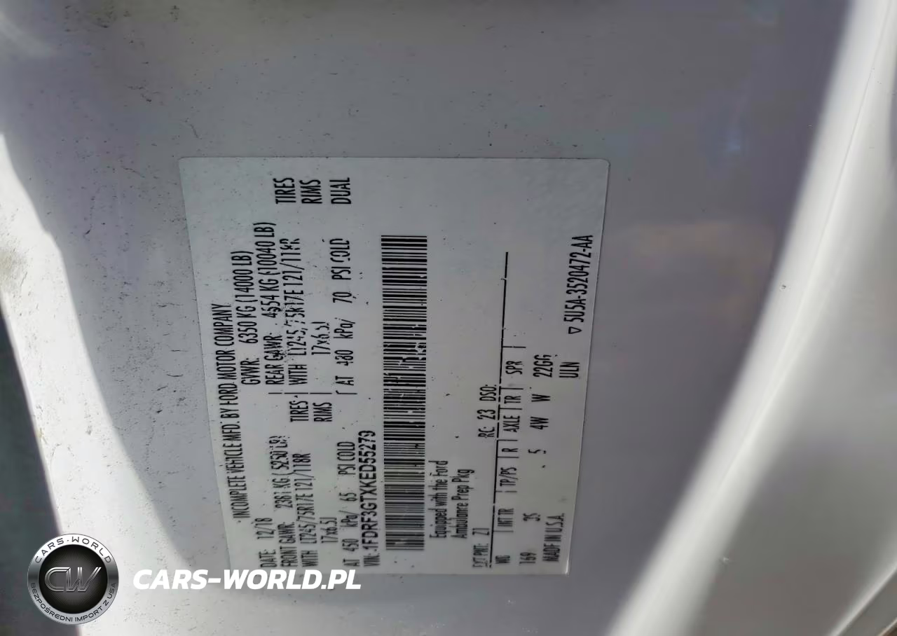 2019 Ford F350 Sd Ambulance VIN:1FDRF3GTXKED55279 - 13