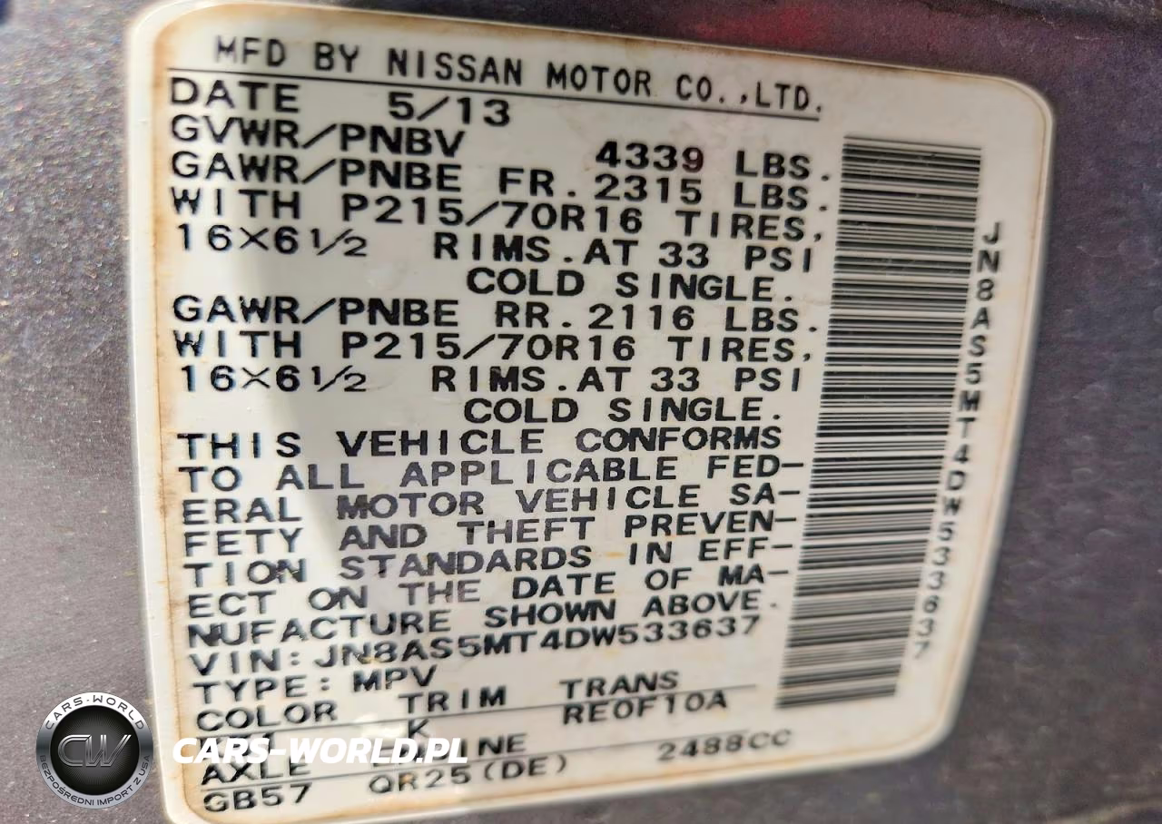 2013 Nissan Rogue S VIN:JN8AS5MT4DW533637 - 13