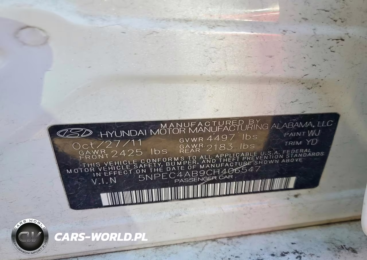 2012 Hyundai Sonata Limited 2.0T VIN:5NPEC4AB9CH406547 - 12