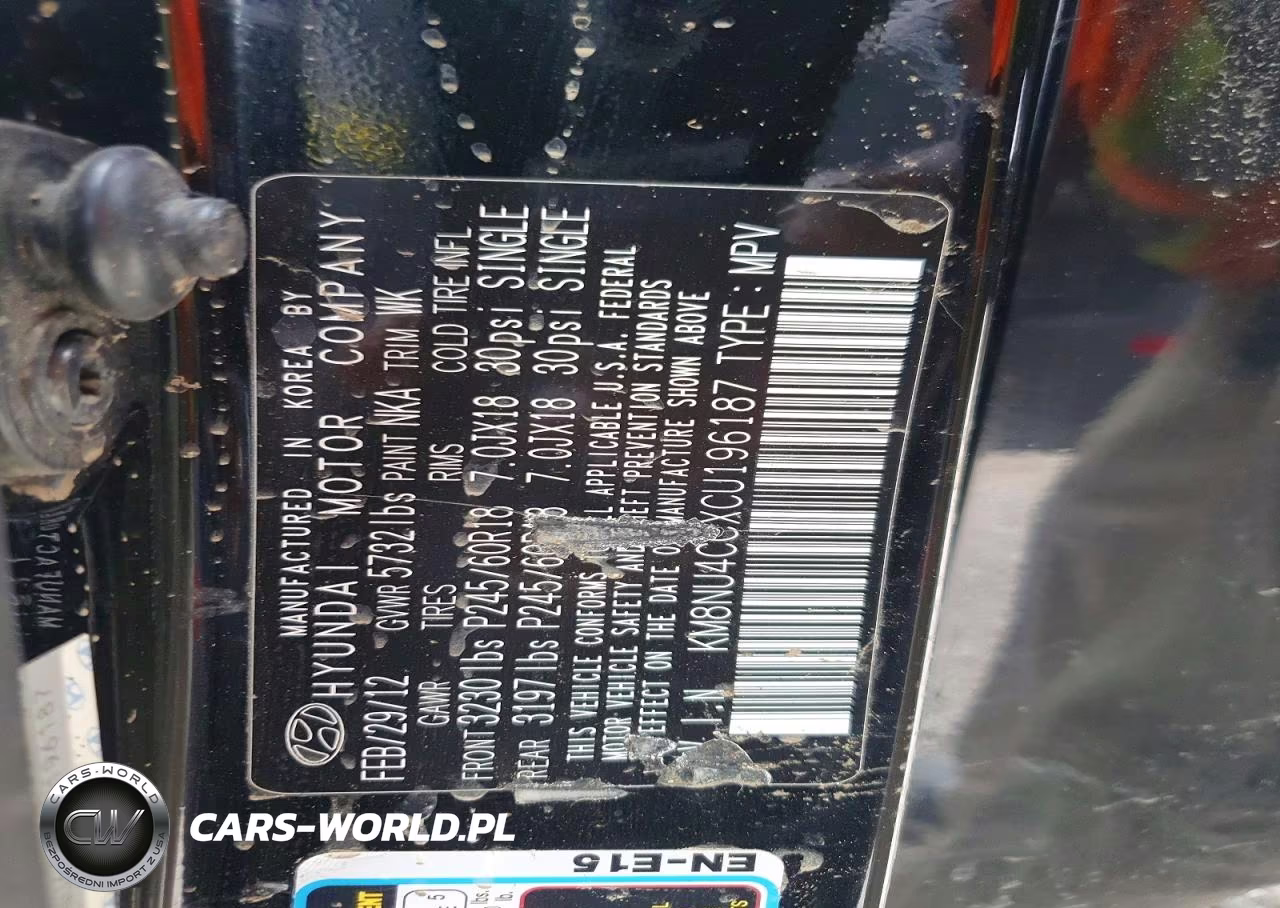 2012 Hyundai Veracruz Limited VIN:KM8NU4CCXCU196187 - 13