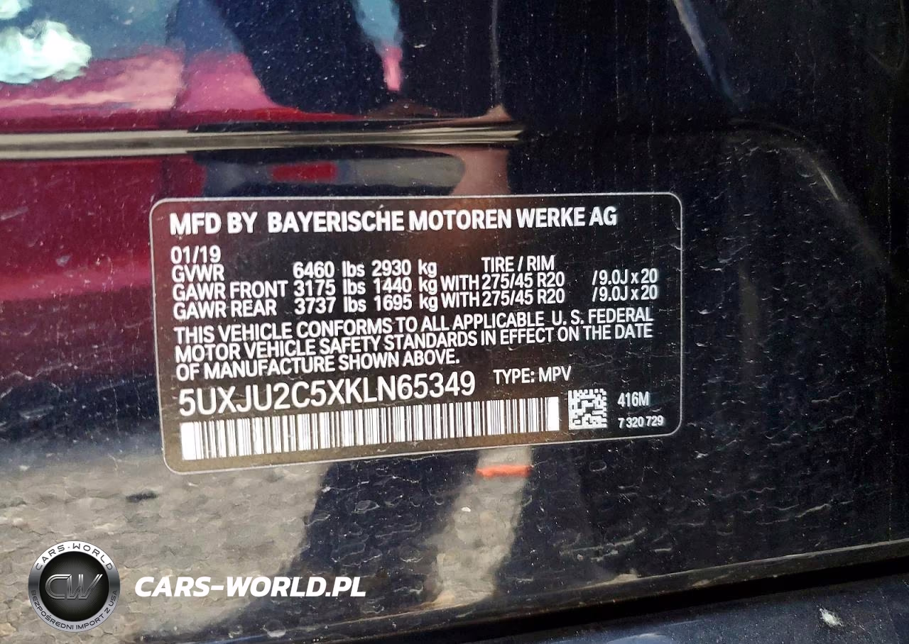 2019 BMW X5 xDrive50I VIN:5UXJU2C5XKLN65349 - 13