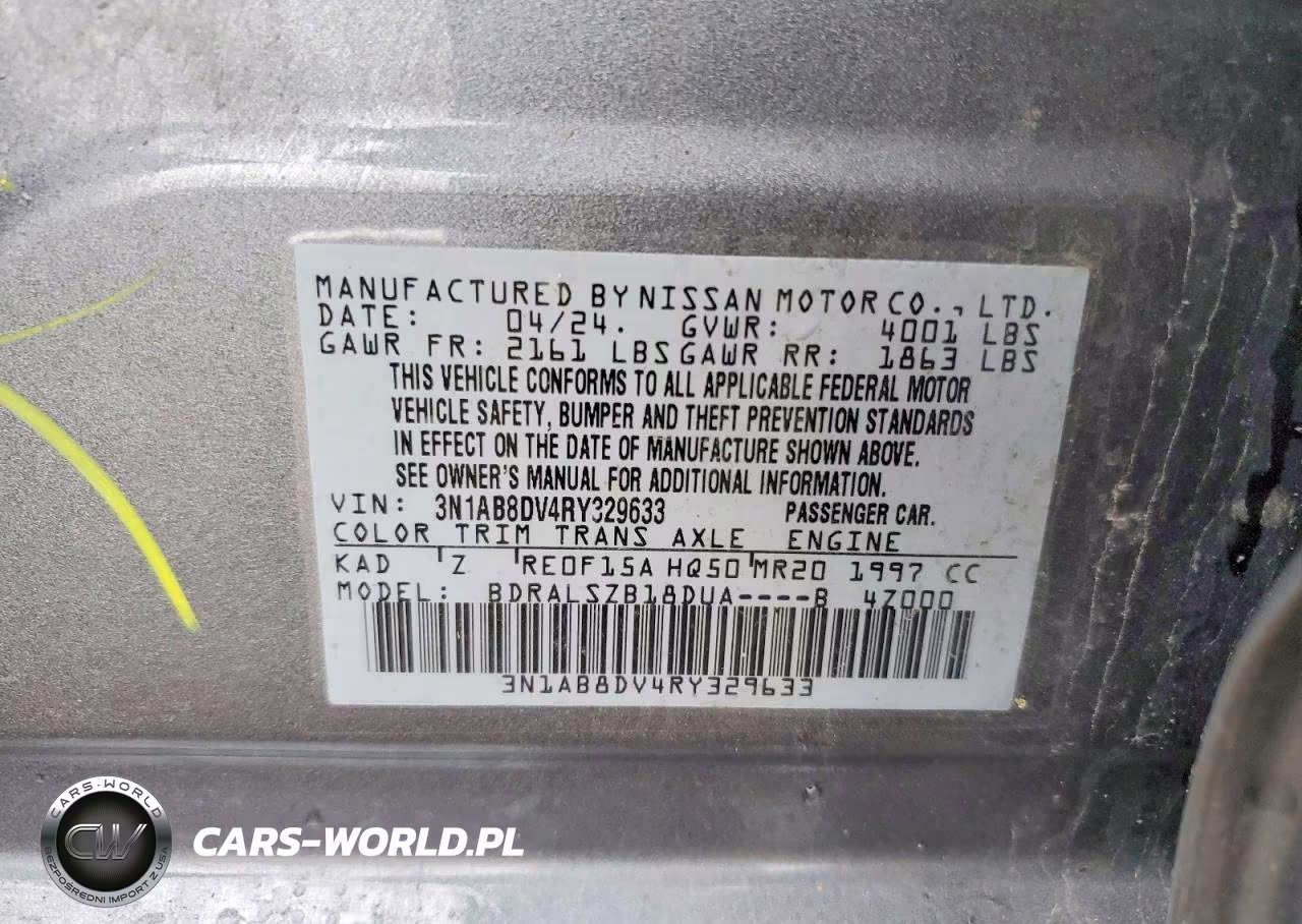 2024 Nissan Sentra Sr VIN:3N1AB8DV4RY329633 - 12