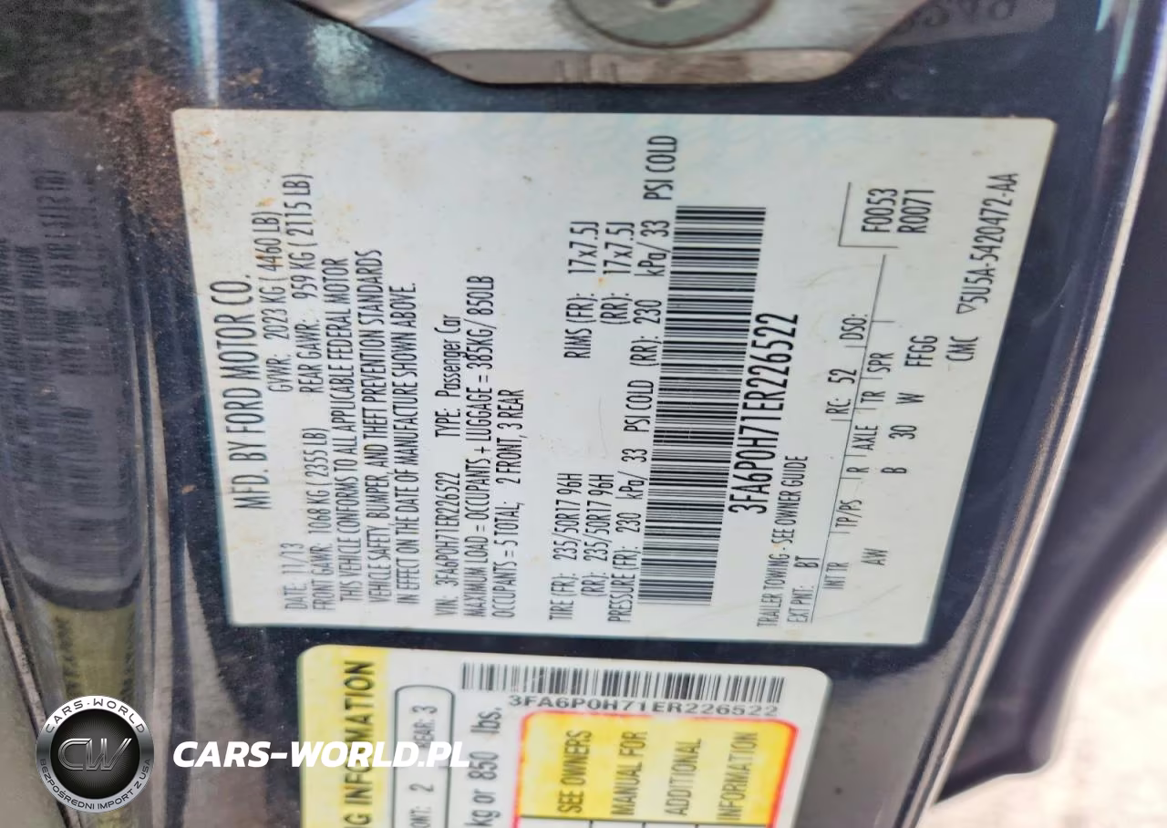 2014 Ford Fusion Se VIN:3FA6P0H71ER226522 - 12