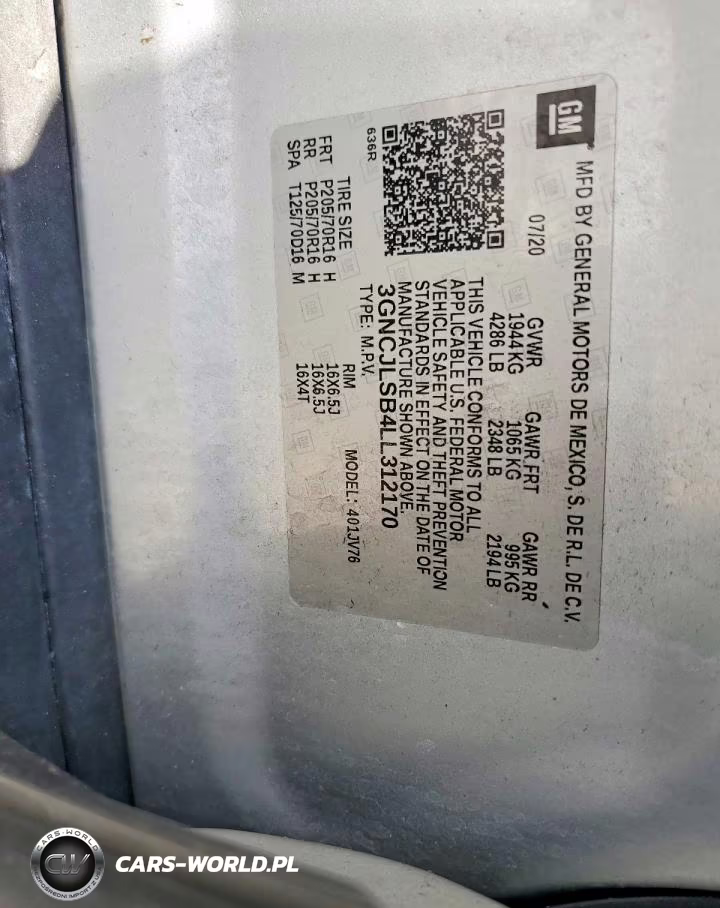 2020 Chevrolet Trax 1Lt VIN:3GNCJLSB4LL312170 - 13