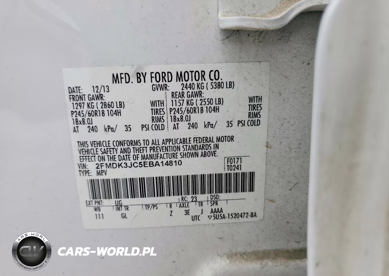 2014 Ford Edge Sel VIN:2FMDK3JC5EBA14810 - 14