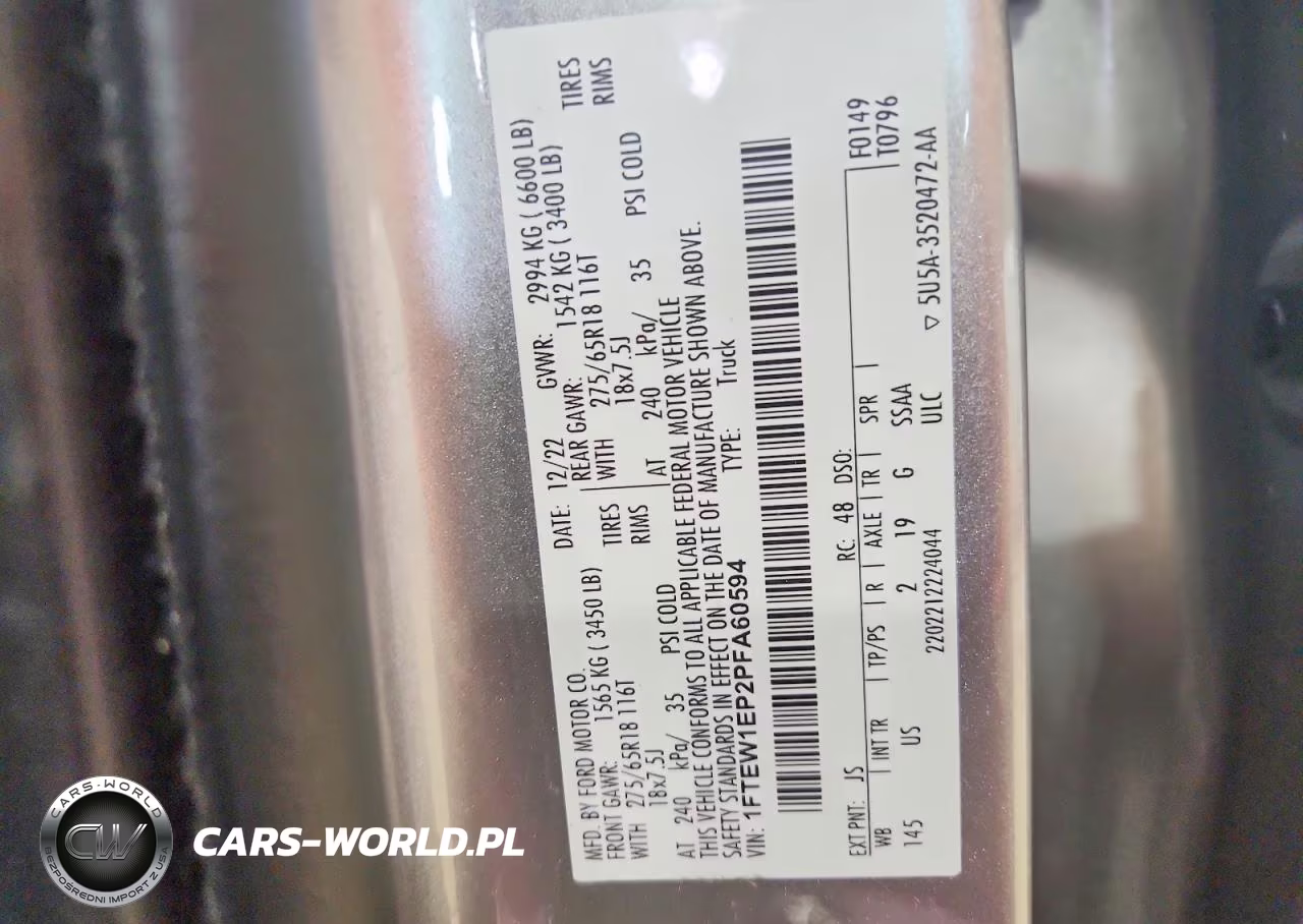 2023 Ford F150 Supercrew VIN:1FTEW1EP2PFA60594 - 12