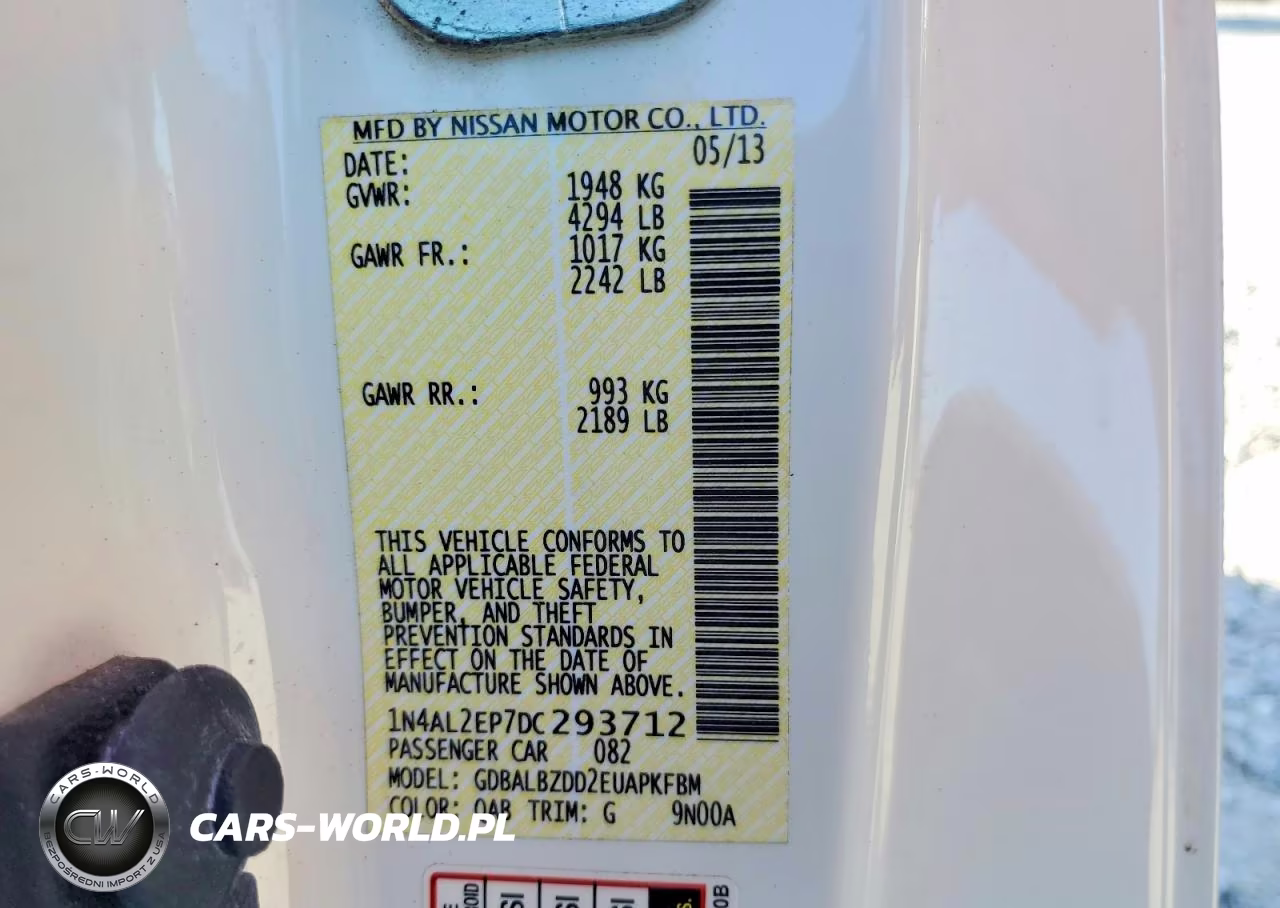 2013 Nissan Altima S VIN:1N4AL2EP7DC293712 - 13