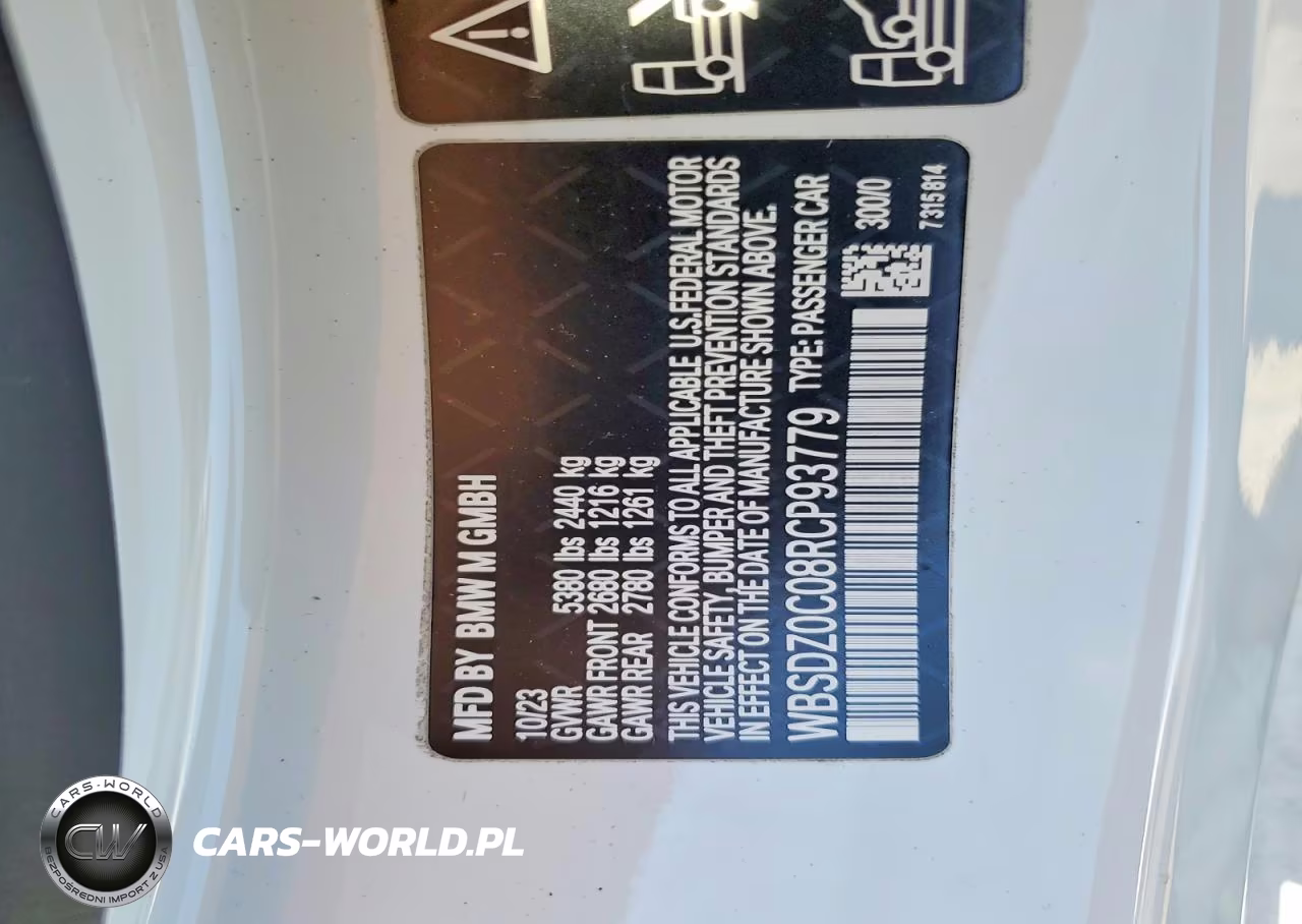 2024 BMW M8 VIN:WBSDZ0C08RCP93779 - 12