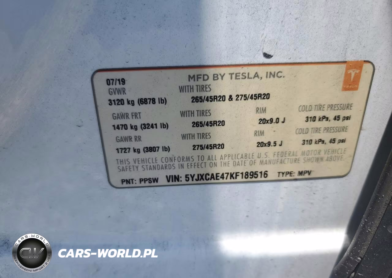 2019 Tesla Model X VIN:5YJXCAE47KF189516 - 13