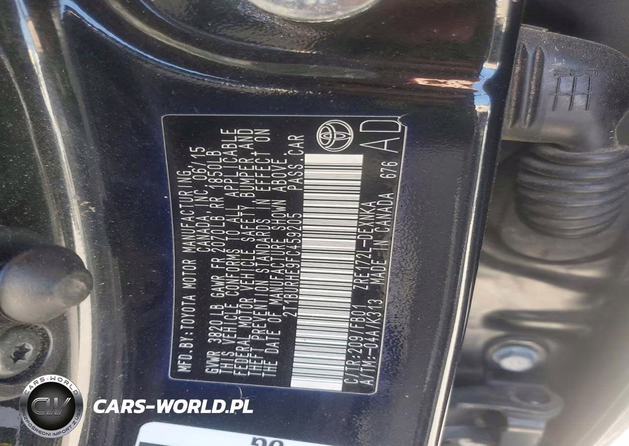 2015 Toyota Corolla Le VIN:2T1BURHE9FC459205 - 12