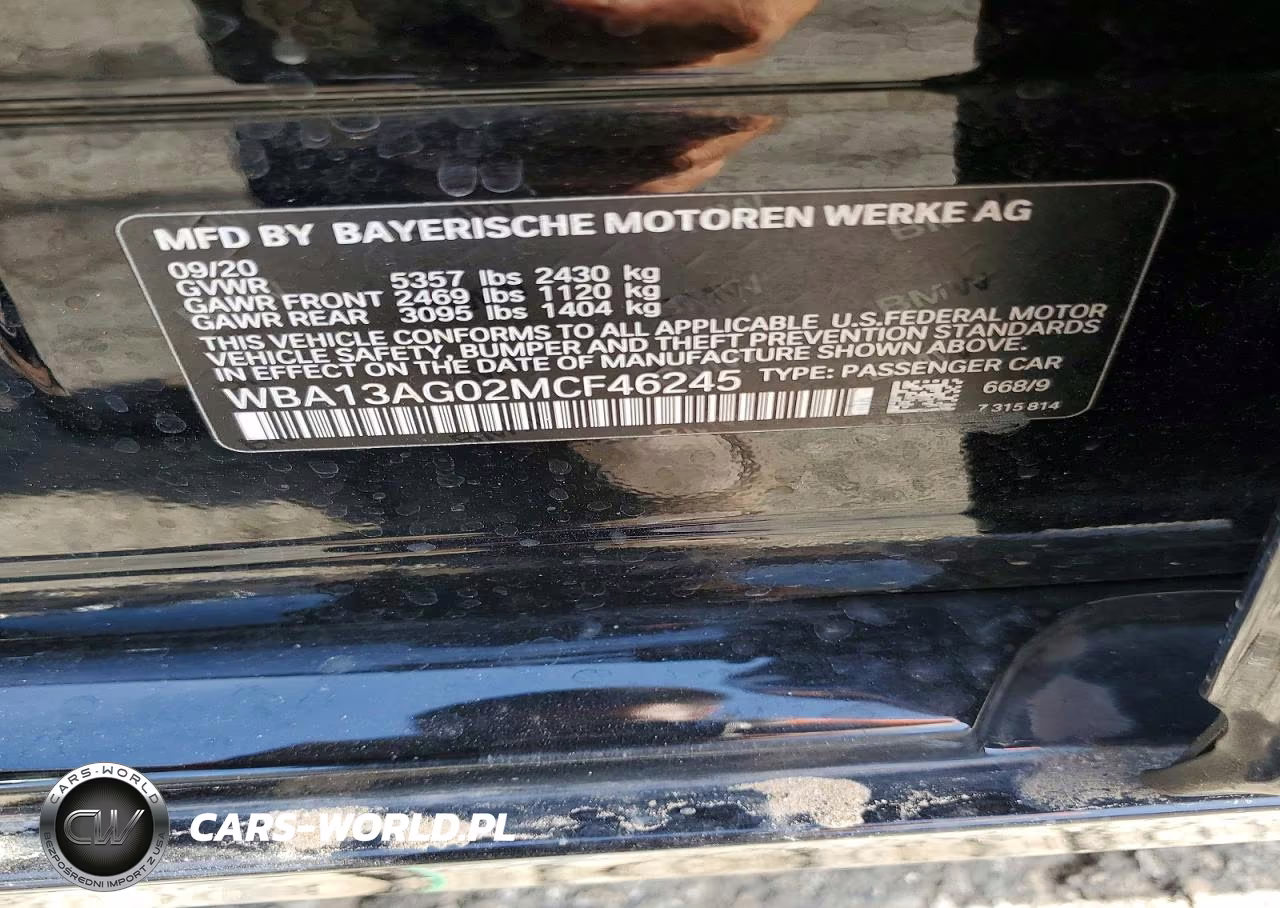 2021 BMW 530E VIN:WBA13AG02MCF46245 - 12