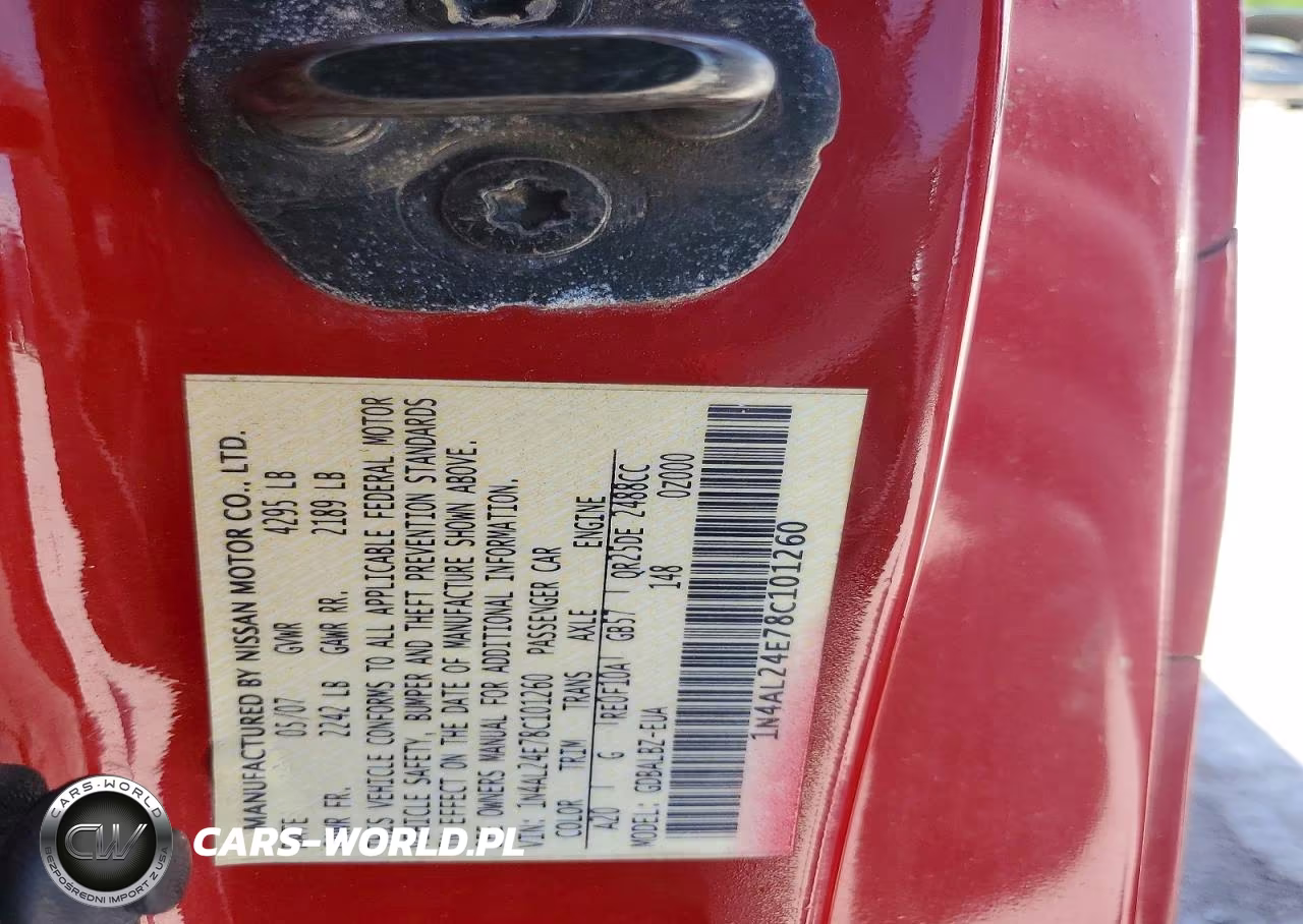 2008 Nissan Altima 2.5S VIN:1N4AL24E78C101260 - 12