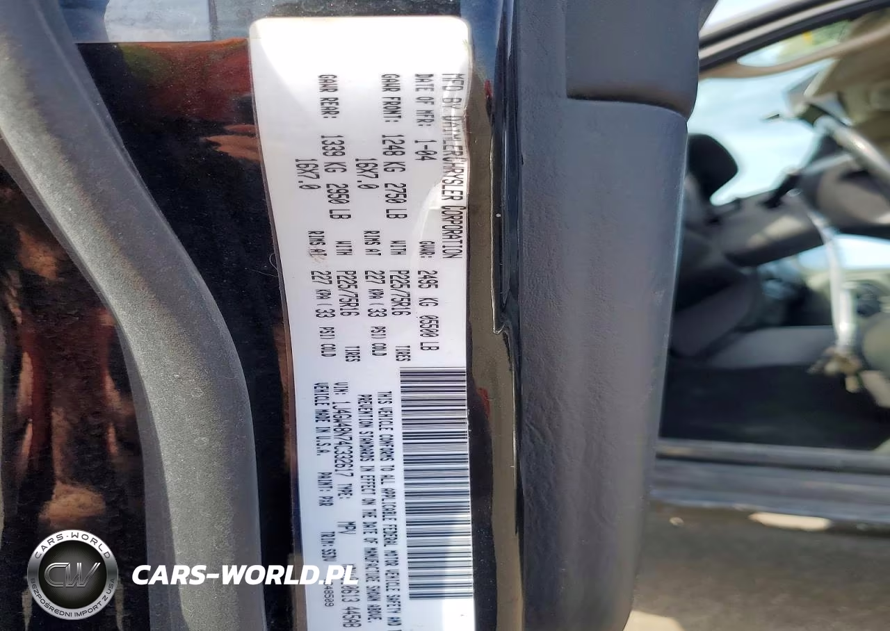 2004 Jeep Grand Cherokee Laredo VIN:1J4GW48N74C332617 - 13