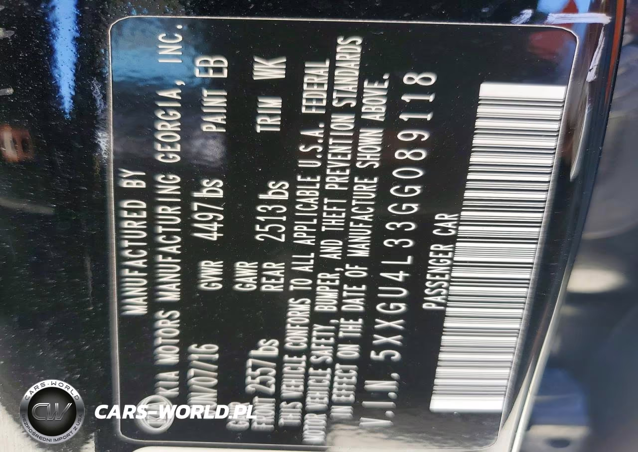 2016 Kia Optima Ex VIN:5XXGU4L33GG089118 - 13
