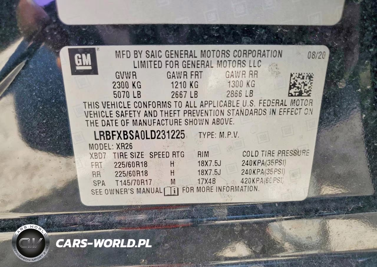 2020 Buick Envision VIN:LRBFXBSA0LD231225 - 13