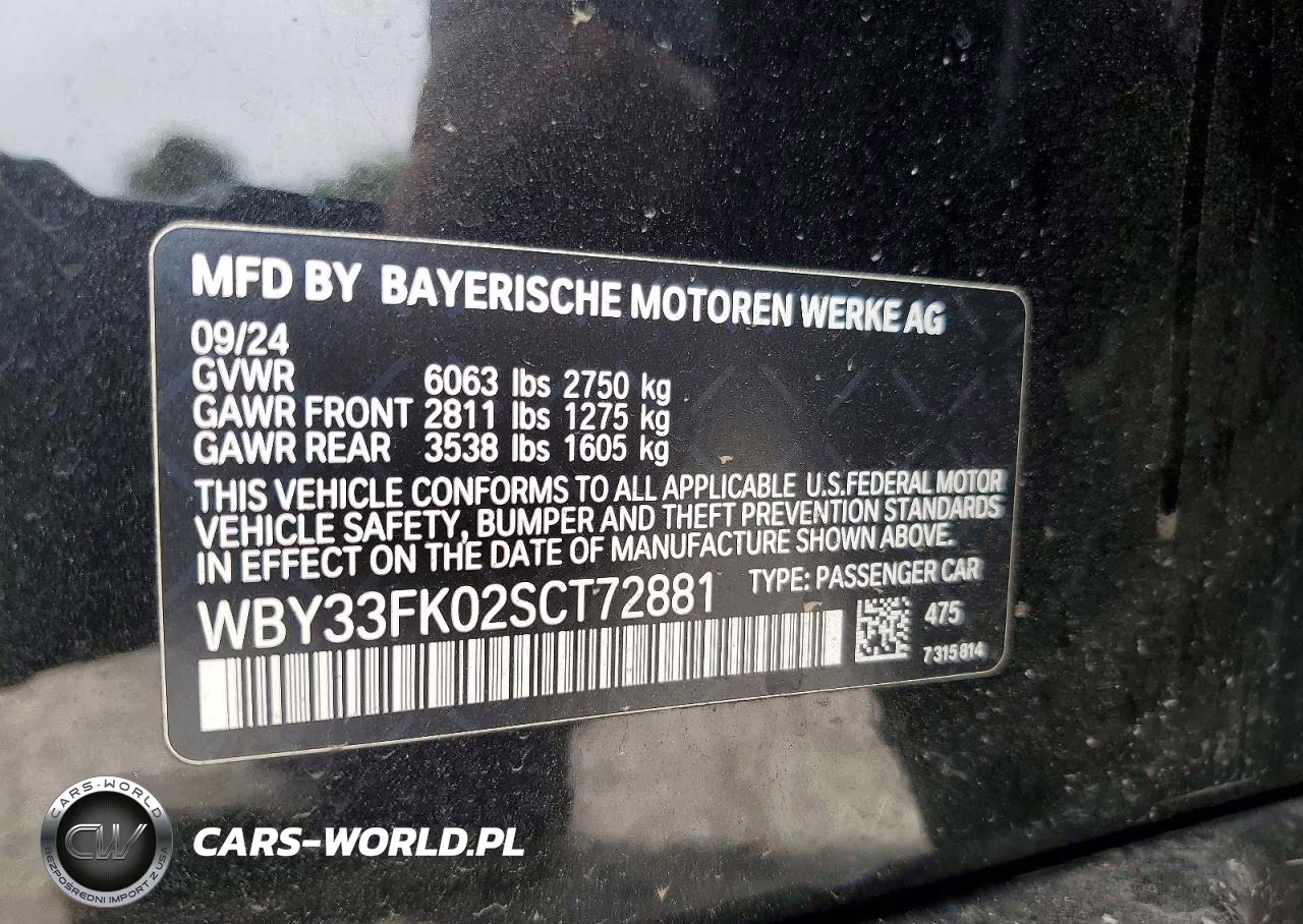 2025 BMW I5 Edrive 40 VIN:WBY33FK02SCT72881 - 12