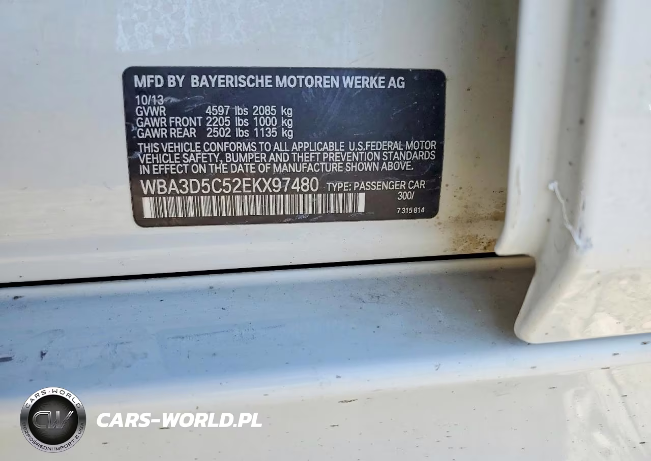 2014 BMW 328 D xDrive VIN:WBA3D5C52EKX97480 - 13